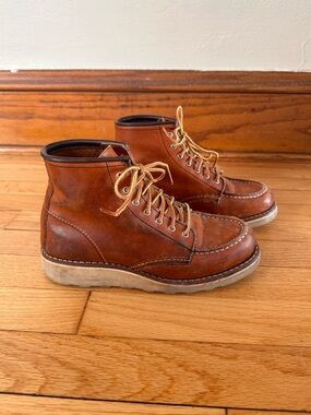 Red Wing Shoes Copper Brown Moc Toe Work Boots
